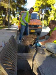 Εργασίες απόφραξης στο Χαλάνδρι